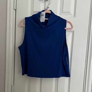 Leith Cobalt Blue Sleeveless Muscle Tee